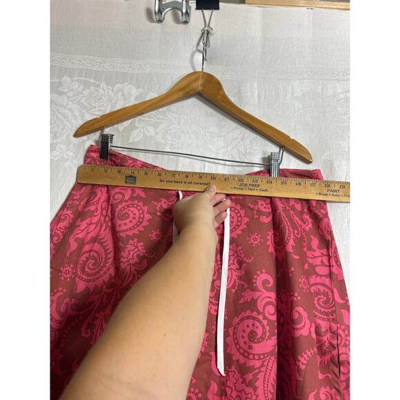 Binsi Birthing Skirt Small Pink Fleur De Lis NEW Snap Front Labor Delivery Birth - Picture 3 of 10